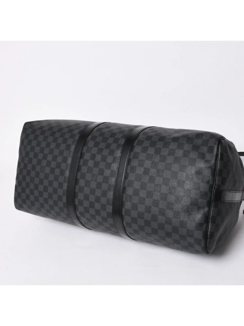 Louis Vuitton Keepall Bandouliere 55 Boston Bag Damier Graphite Black